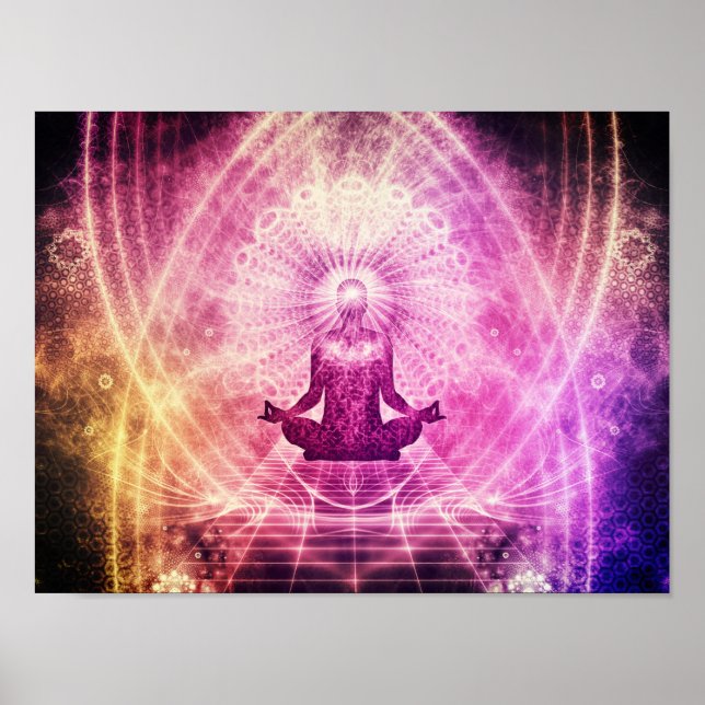 Poster Lei de Meditação de Atração Chakra (Frente)