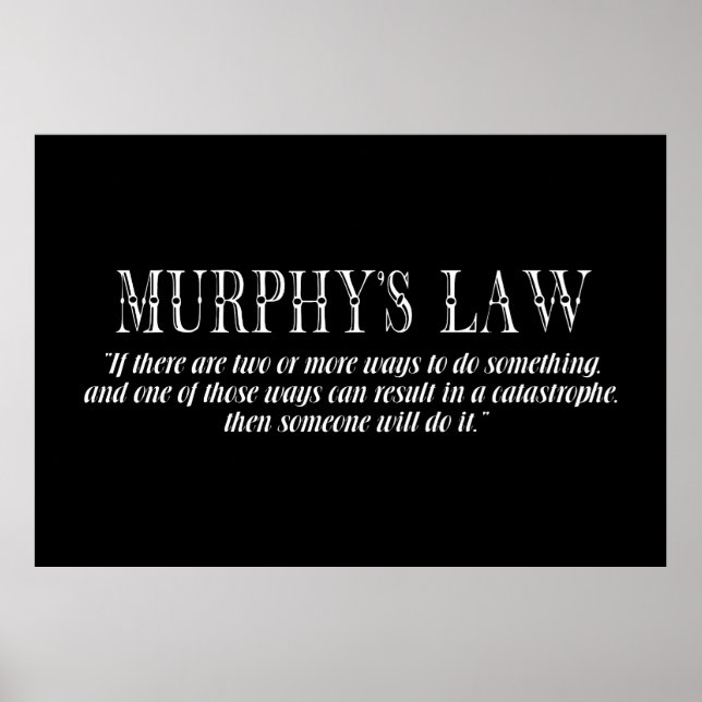 Poster Lei de Murphy (Frente)