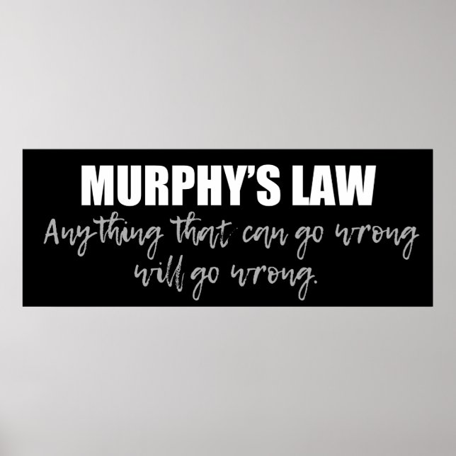 Poster Lei de Murphy (Frente)