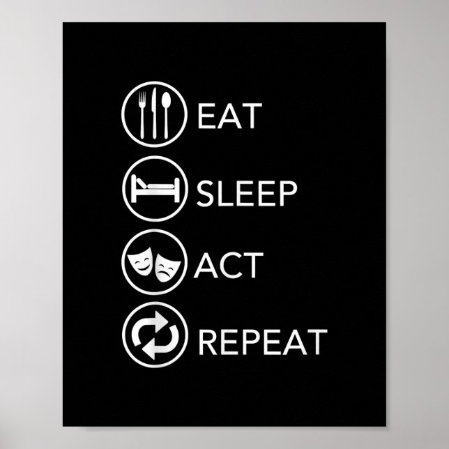 Poster Lei do Sono Repetir Atores Atuando Presente (Frente)