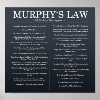 Poster Lei Murphys de Gestão Média