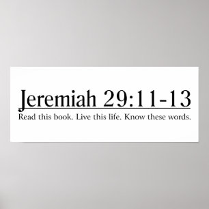 Pôster Leia a Bíblia Jeremiah 29:11-13