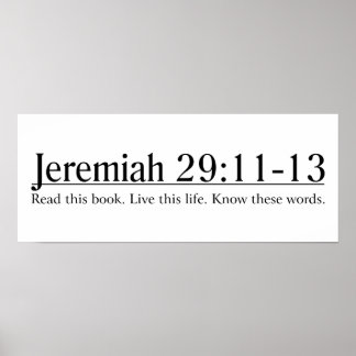 Pôster Leia a Bíblia Jeremiah 29:11-13