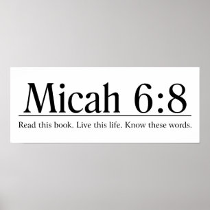 Poster Leia a Bíblia Micah 6:8