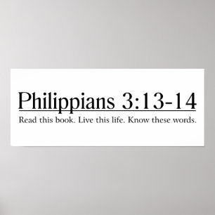 Pôster Leia a Bíblia Philippians 3:13-14