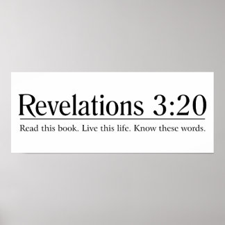Poster Leia as Revelações da Bíblia 3:20