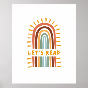 Poster Leia Boho Rainbow Classroom Home School