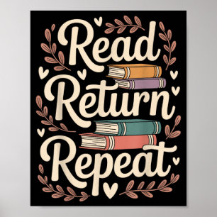 Poster Leia Devolva Repita Bibliotecário Divertido Biblio