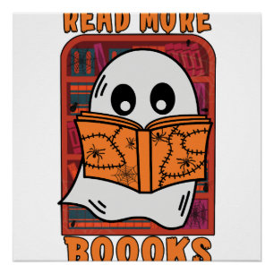 Pôster Leia Mais Livros Biblioteca Fantasma Leitura Hallo
