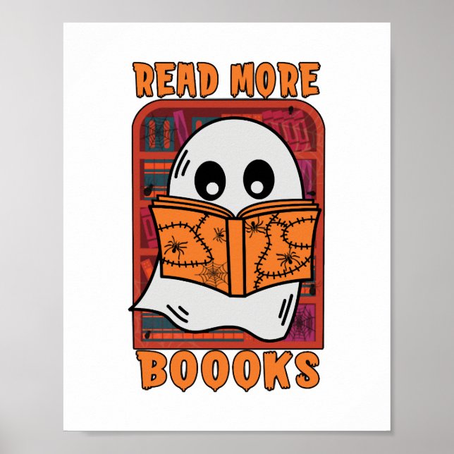 Poster Leia Mais Livros Biblioteca Fantasma Lendo o Dia d (Frente)