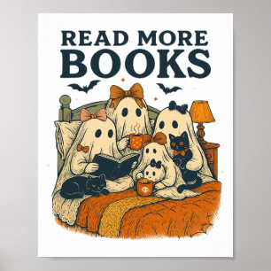 Poster Leia Mais Livros, Ghost Family Halloween Men Wat