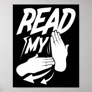 Poster Leia minha linguagem de sinais surda americana