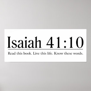 Pôster Leia o 41:10 de Isaiah da bíblia