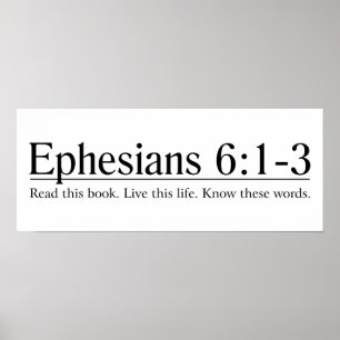 Pôster Leia o 6:1 de Ephesians da bíblia - 3