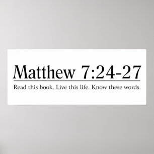 Pôster Leia o 7:24 de Matthew da bíblia - 27