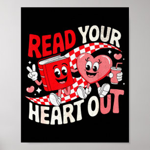 Poster Leia Seu Coração Dia dos Namorados Professor Retro