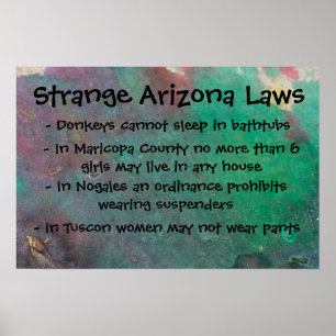 Pôster Leis estranhas da arizona