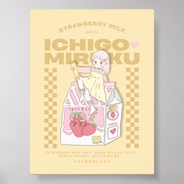 Poster 🍓✨Leite de Ichigo ✨🍓 (Frente)