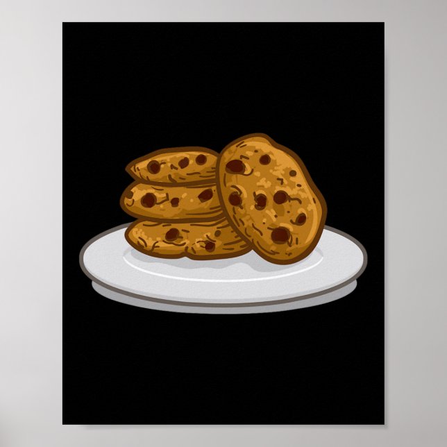 Poster Leite E Artigos De Cookie Que Correspondam Ao Cook (Frente)