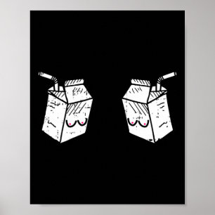 Poster Leite Fresco Fofo Amamentação Maternidade Divertid