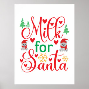 Poster Leite Merry Xmas Para Papais noeis