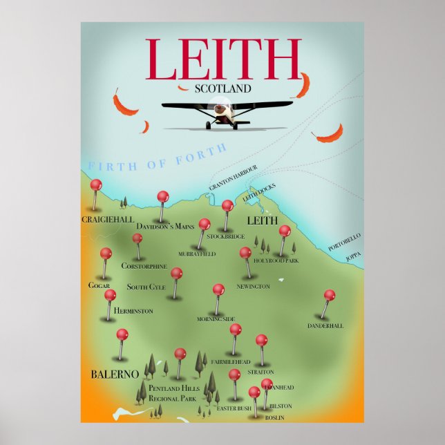 Poster Leith Scotland Vintage (Frente)