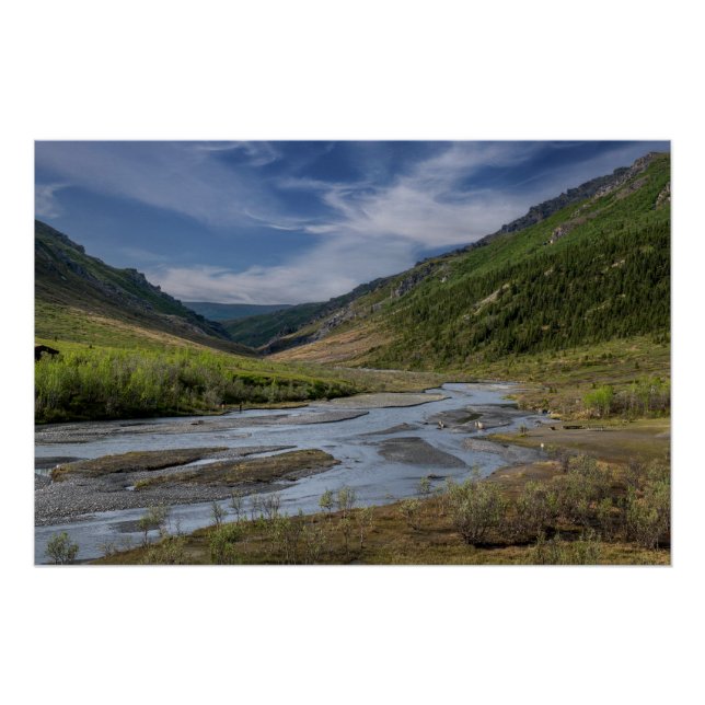 Pôster Leito do rio Nenana Alasca (Frente)