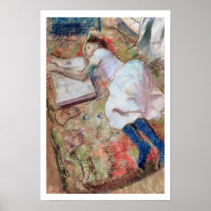 Poster Leitor de Edgar Degas que encontra-se para