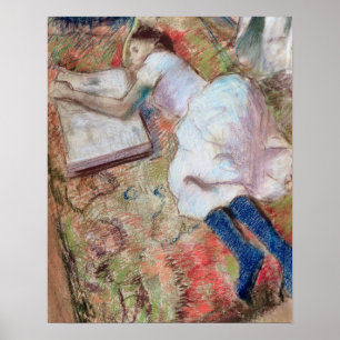 Poster Leitor de Edgar Degas que encontra-se para