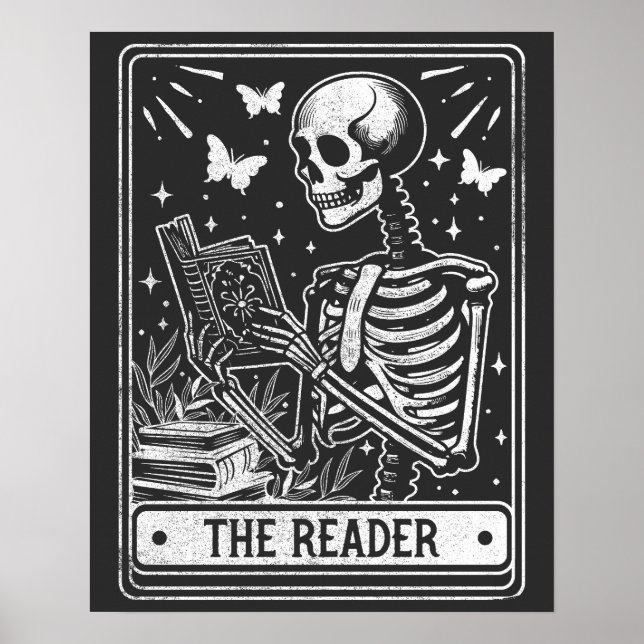 Poster Leitor Leitura do Booklover Halloween (Frente)