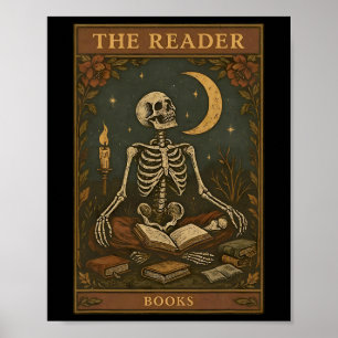 Poster Leitor Livros Tarot Card Livro Lendo Professor H