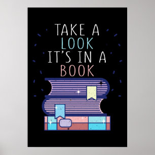 Poster Leitor Presente Dá Uma Olhada Num Livro