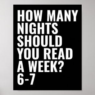 Poster Leitura 6 7 Seis Sete Bibliotecário Professor Ingl