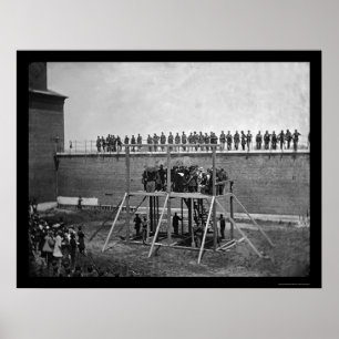 Poster Leitura da autorização de morte 1865 de Lincoln
