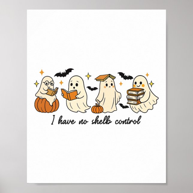 Poster Leitura da Biblioteca do Halloween do Fantasma (Frente)