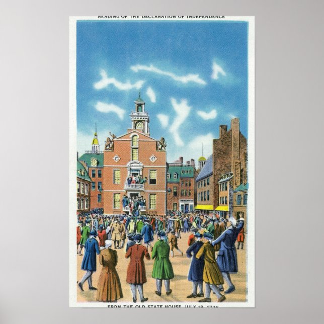 Pôster Leitura da Declaração de Independência (Frente)