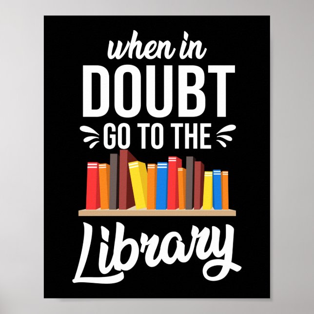 Poster Leitura Da Literatura Do Livro Quando Em Dúvida Ir (Frente)