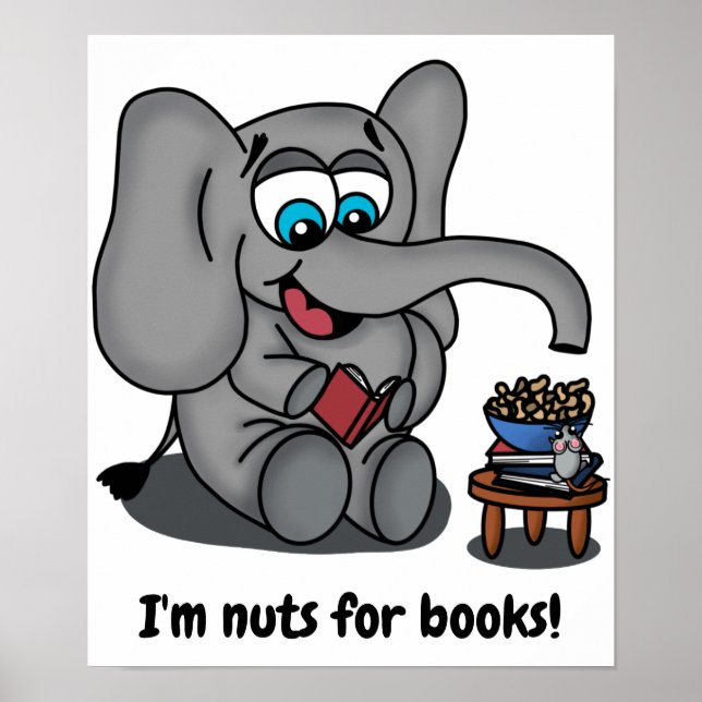 Poster Leitura de Elefante: Eu sou Loucos de Livros (Frente)