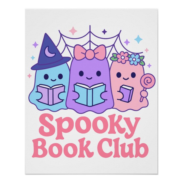 Pôster Leitura de Fantasmas do Clube de Livro Spooky (Frente)