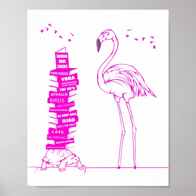 Poster Leitura de Flamingo (Frente)