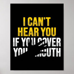 Poster Leitura de Gesto de Mão surdo Audição Perda de Awa