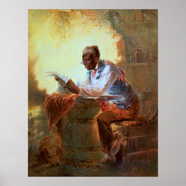 Pôster Leitura de jornais por Candlelight (Frente)