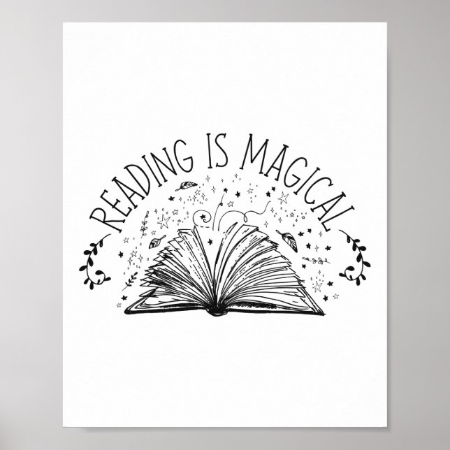 Poster Leitura De Livro É Magia (Frente)