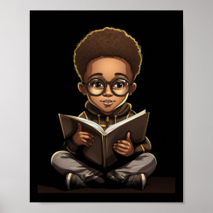 Poster Leitura de Livros Afro-Afro-Americanos
