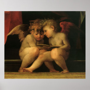 Pôster Leitura de Rosso Fiorentino em dois Cherubs, anjos