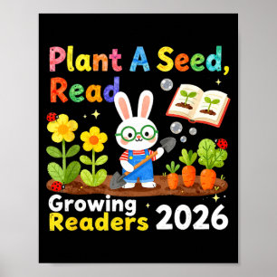 Poster Leitura de Verão 2026 Plante Uma Semente Leia Cres