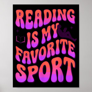 Poster Leitura descolada é esporte favorito amante de liv