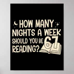 Poster Leitura Divertida 67 Seis Sete Livro Meme Englieac
