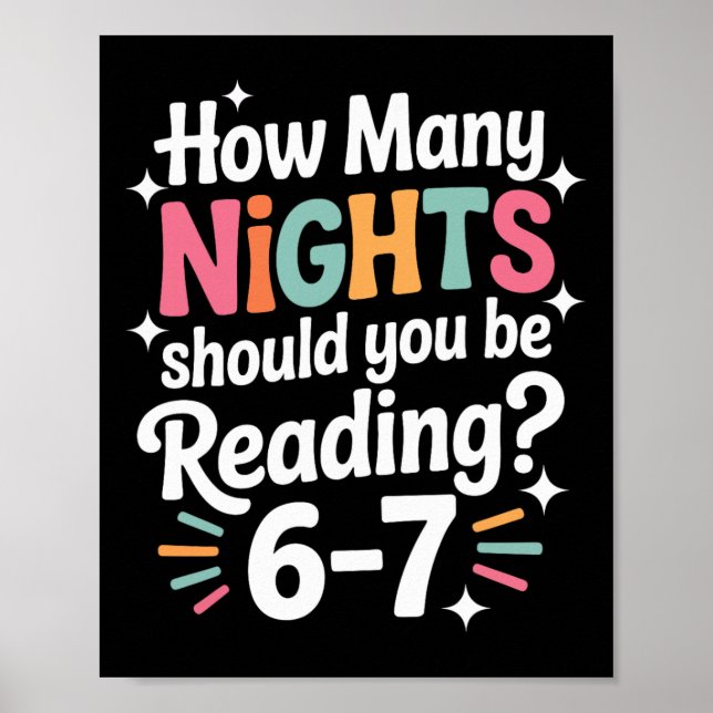 Poster Leitura Divertida 6 7 Seis Sete Meme Professor de  (Frente)