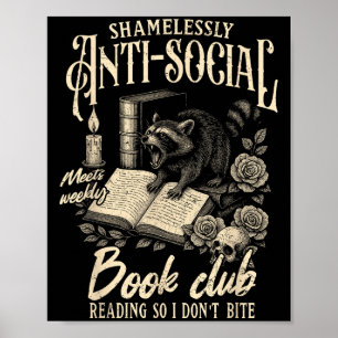 Poster Leitura do Livro em Lover Bookish Sem Dúvida Anti-